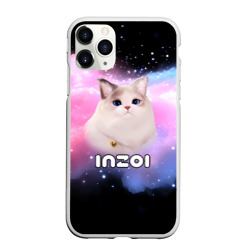 Чехол для iPhone 11 Pro Max матовый Inzoi логотип и кошечка на облаке