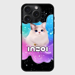 Чехол силиконовый для Apple iPhone 15 Pro матовый Inzoi кошечка волнистая радуга