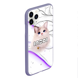 Чехол для iPhone 11 Pro Max матовый Inzoi лого с кошкой - фото 2
