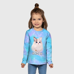 Детский лонгслив 3D Inzoi кошечка и логотип игры - фото 2