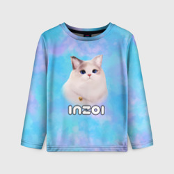 Детский лонгслив 3D Inzoi кошечка и логотип игры