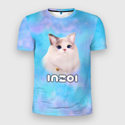 Мужская футболка 3D Slim Inzoi кошечка и логотип игры