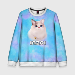 Детский свитшот 3D Inzoi кошечка и логотип игры