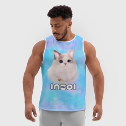 Мужская спортивная майка 3D Inzoi кошечка и логотип игры - фото 2