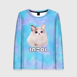 Женский лонгслив 3D Inzoi кошечка и логотип игры