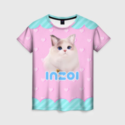 Женская футболка 3D Inzoi с кошечкой