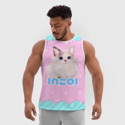 Мужская спортивная майка 3D Inzoi с кошечкой - фото 2