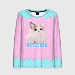 Женский лонгслив 3D Inzoi с кошечкой