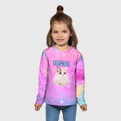 Детский лонгслив 3D Inzoi розовый фон - фото 2