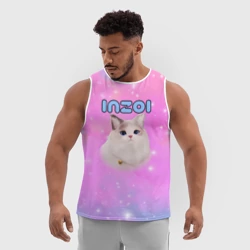 Мужская спортивная майка 3D Inzoi розовый фон - фото 2