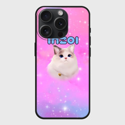 Чехол силиконовый для Apple iPhone 15 Pro матовый Inzoi розовый фон