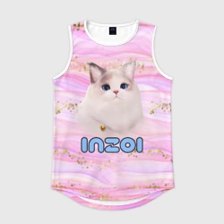 Мужская спортивная майка 3D Inzoi розовый фон с золотинками