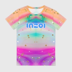 Женская футболка 3D Inzoi с золотыми звездочками