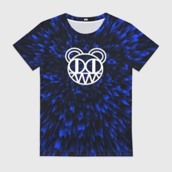 Женская футболка 3D Radiohead blue energy