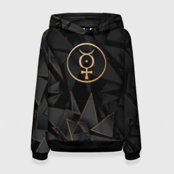 Женская толстовка 3D Marilyn Manson golden poly