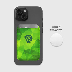 Картхолдер Magsafe магнитный Deep Purple green poly - фото 2
