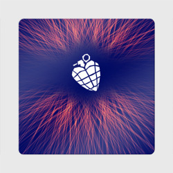 Магнит виниловый Квадрат Green Day red energy