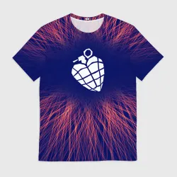 Мужская футболка 3D Green Day red energy