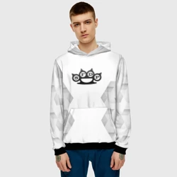 Мужская толстовка 3D Five Finger Death Punch white poly - фото 2