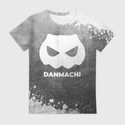 Женская футболка 3D DanMachi - grey gradient