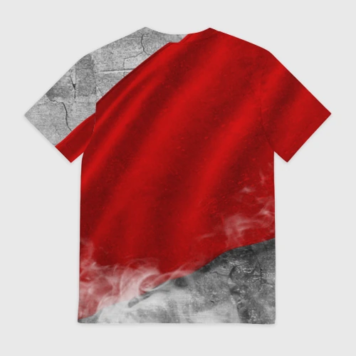 Мужская футболка 3D с принтом Знамя Великой Победы, вид сзади #1