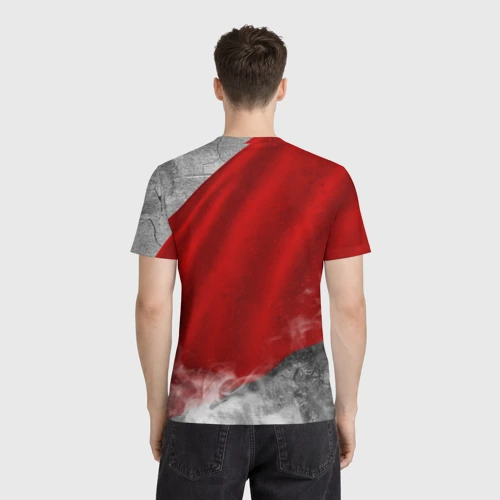 Мужская футболка 3D с принтом Знамя Великой Победы, вид сзади #2