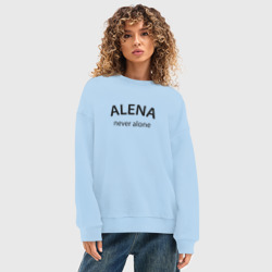 Женский свитшот oversize без начеса хлопок Alena - never alone - фото 2