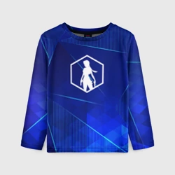 Детский лонгслив 3D Tomb Raider blue poly