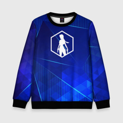 Детский свитшот 3D Tomb Raider blue poly