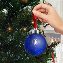 Ёлочный шар Tomb Raider blue poly - фото 2