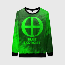 Женский свитшот 3D Blue Exorcist - green gradient
