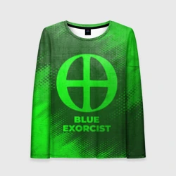 Женский лонгслив 3D Blue Exorcist - green gradient