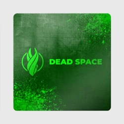 Магнит виниловый Квадрат Dead Space - green gradient по-горизонтали