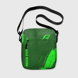 Сумка через плечо 3D Need for Speed - green gradient вертикально