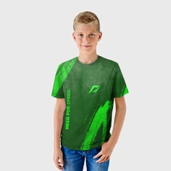 Детская футболка 3D Need for Speed - green gradient вертикально - фото 2