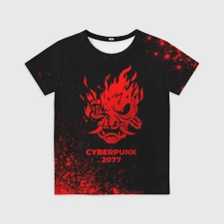 Детская футболка 3D Cyberpunk 2077 - red gradient