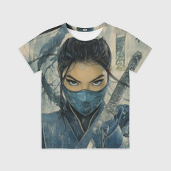 Детская футболка 3D Китана крупный портрет 