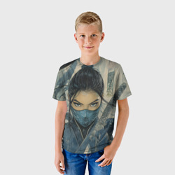Детская футболка 3D Китана крупный портрет  - фото 2