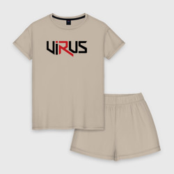 Женская пижама с шортиками хлопок Virus