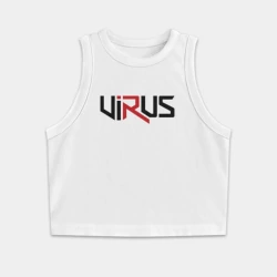 Женская укороченная майка-топ хлопок Virus