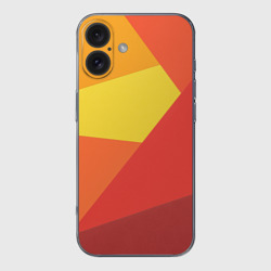 Чехол для iPhone 16 силиконовый с защитой камеры Яркие треугольники