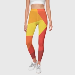 Леггинсы 3D Яркие треугольники - фото 2