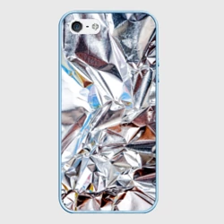 Чехол для iPhone 5/5S матовый Зеркальная металическая фольга текстура 