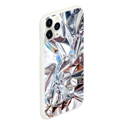 Чехол для iPhone 11 Pro Max матовый Зеркальная металическая фольга текстура  - фото 2