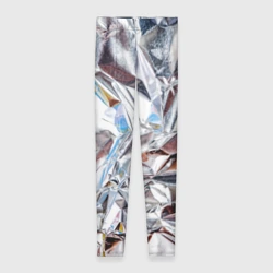 Леггинсы 3D Зеркальная металическая фольга текстура 
