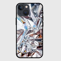 Чехол для iPhone 13 mini Зеркальная металическая фольга текстура