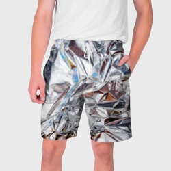 Мужские шорты 3D Зеркальная металическая фольга текстура 