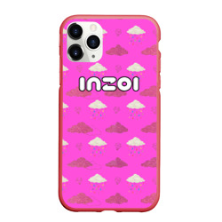 Чехол для iPhone 11 Pro Max матовый Inzoi логотип игры на розовом