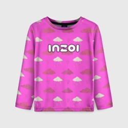 Детский лонгслив 3D Inzoi логотип игры на розовом