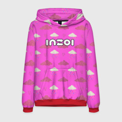 Мужская толстовка 3D Inzoi логотип игры на розовом
